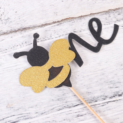 Bee-Shaped Cake Topper Decorations 12 Pieces 2