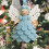Crochet Angel Ornament Light Blue Christmas Tree Hanging 5