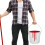 White Plastic Paint Bucket with Lid and Handle 1 Gallon 4