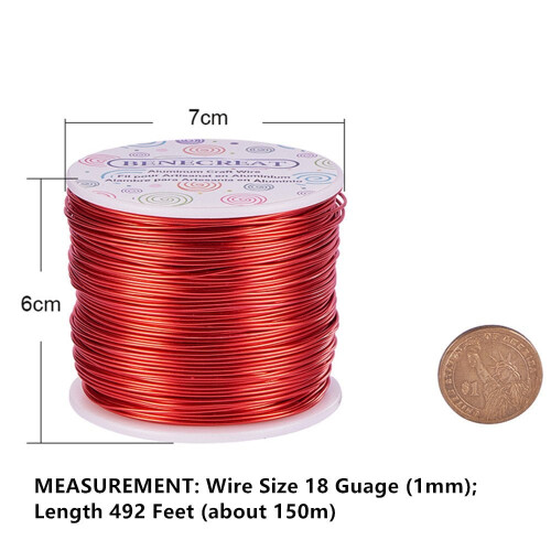 Aluminum Wire Firebrick Round 18 Gauge 1 mm 1