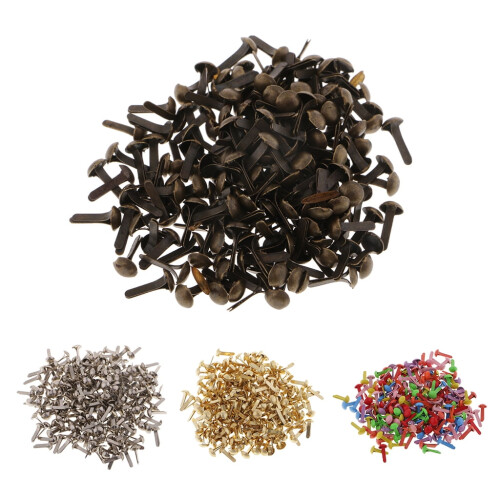 Mini Brads 4.5x8mm Brass Round Split Pins 800 pcs 2