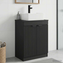 vidaXL Bathroom Vanity with Sink Black 54 x 35 x 83 cm Engineered Wood