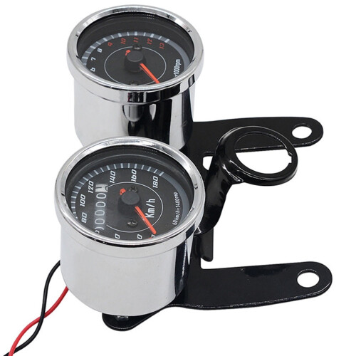 Universal Motorcycle Speedometer Retro Design 16.1x4.9 in
