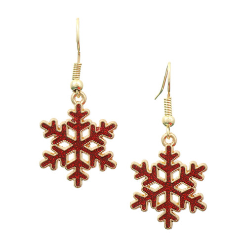 Christmas Earrings for Women Red Dangle 1 Pair 1