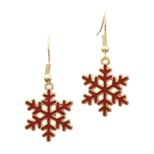 Christmas Earrings for Women Red Dangle 1 Pair 2