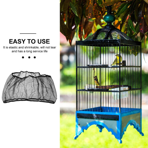 Bird Cage Protector Black Mesh 1 Piece 1