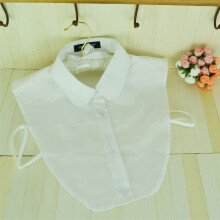 (White) Fake Women False Collar Detachable Lapel Cotton Shirt Necklace Choker Fashion