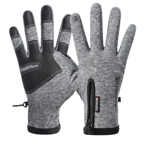 Heated Touchscreen Riding Gloves Waterproof Fleece-Lined
