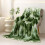 Green Scandinavian Flannel Tie Blanket 70x100cm 1