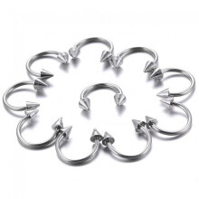 Steel Horseshoe Lip Nose Septum Ring 10 Pcs