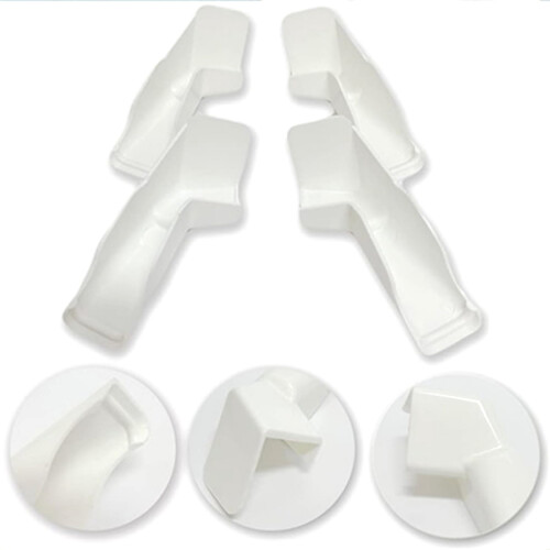White RV Gutter Spout Extenders 4-Pack 1