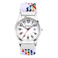 Braided Elastic Strap Watch Analog Quartz Arabic Dial