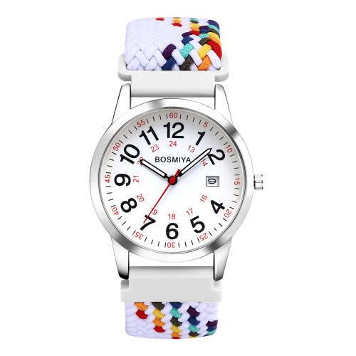Braided Elastic Strap Watch Analog Quartz Arabic Dial