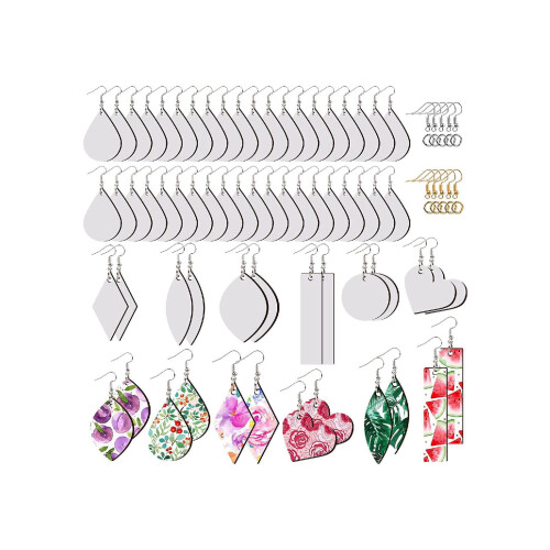 Wooden Waterdrop Earrings Sublimation Blank 260 Pieces
