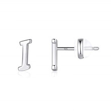 925 Sterling Silver Initial Stud Earrings Hypoallergenic
