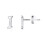 925 Sterling Silver Initial Stud Earrings Hypoallergenic 1