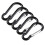 Black Carabiner Clip Hook Keychain Ring 1-2 inch 5