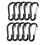 Black Carabiner Clip Hook Keychain Ring 1-2 inch 7