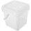 White PP Paint Bucket with Lid and Handle 7.5 L 7