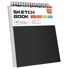 Sketchbook 9x12 inch Acid-Free Spiral Bound 100 Sheets