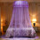 Mesh Bed Canopy Polyester Sheer Lace Round Hoop 2