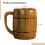 Wooden Beer Mug Vintage Design 24 oz with Handle 4