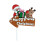 Christmas Cake Topper Reusable Bright Color Ornament 4