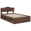 VidaXL vidaXL Bed Frame with Headboard Brown Oak 120 x 200 cm Solid Pine Wood 5