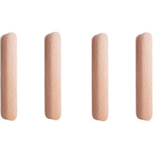 Wooden Cabinet Handles Solid Wood 4 pcs 128 mm Hole Spacing