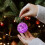 Round Disco Ball Ornament Purple Mirror Pendant 4