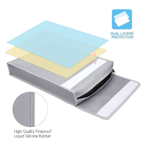 Fireproof Waterproof Document Pouch for Home Office Storage 2