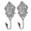 WHAMVOX Zinc Alloy Wall Hook Holdback 2 pcs Black 5