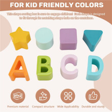 Shape Sorter Baby and Toddler Toy ABC and Shape Pieces Sorting Matching Game Developmental Toy for Children 18 Months+