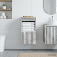 vidaXL Bathroom Cabinet Concrete Grey 30 x 44.5 x 50 cm