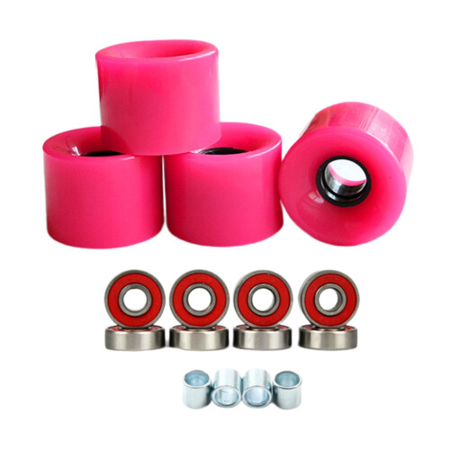 Quad Roller Skate Wheels 78A 4 pcs Rose Red 1