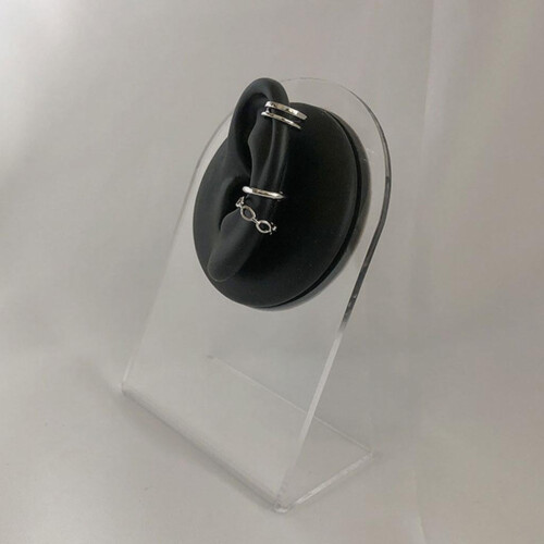 Silicone Ear Model for Piercing Practice Left Black 1