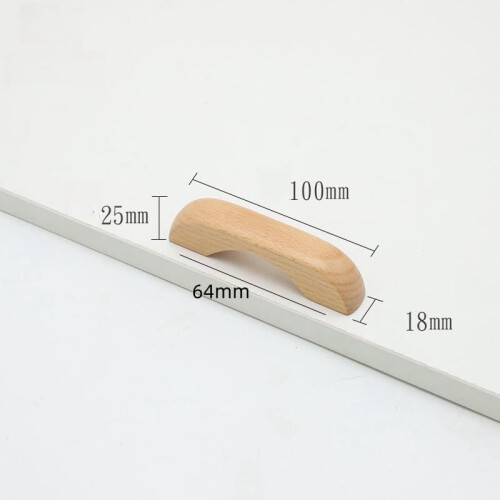Wooden Cabinet Handles Beech 6 pcs 96 mm 1