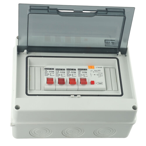 3-Way Garage Shed Camper Van Consumer Unit with RCD and 3 2