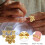 Golden Iron Thimbles for Hand Sewing 5 Pieces 8