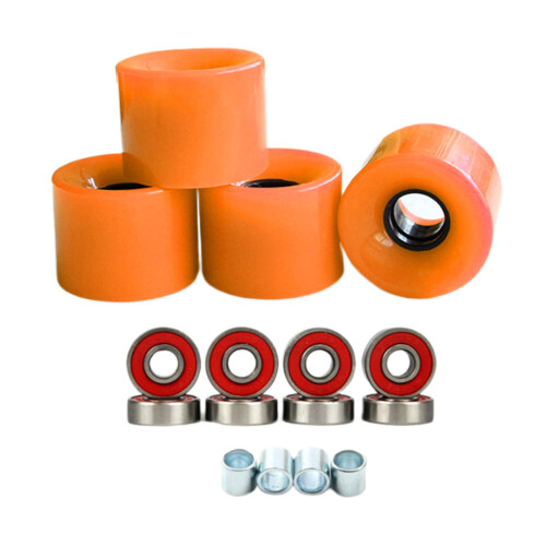 Quad Roller Skate Wheels 78A 4 pcs Orange 1