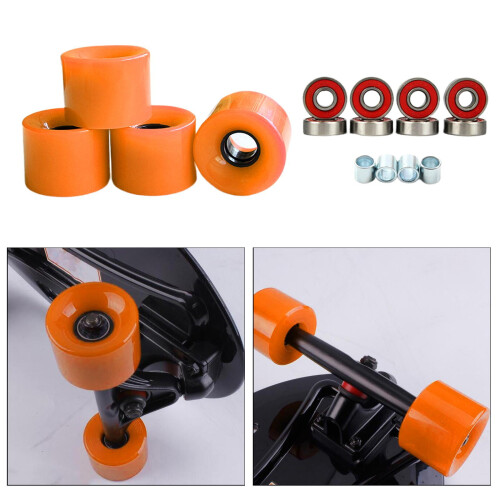 Quad Roller Skate Wheels 78A 4 pcs Orange 2