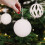 Flocked White Christmas Tree Ornaments Set 6 Pieces 5