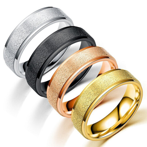 Frosted Couple Ring Adjustable Size 1