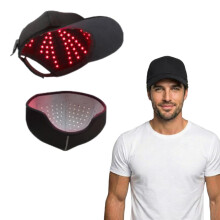 Dispozitiv de terapie cu lumină LED de mare putere, cască purtabilă cu 180 de LED-uri cu lungime de undă dublă pentru wellnes
