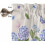 Purple Blue Floral Kitchen Curtains Set with Valance 24 3