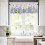 Purple Blue Floral Kitchen Curtains Set with Valance 24 5