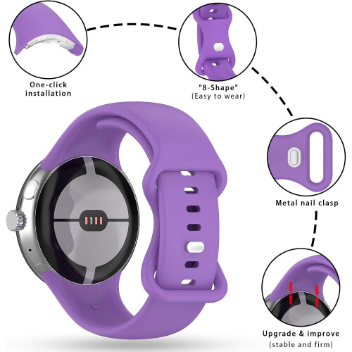 Blød silikone sportsrem til Google Pixel Watch3 41mm 1