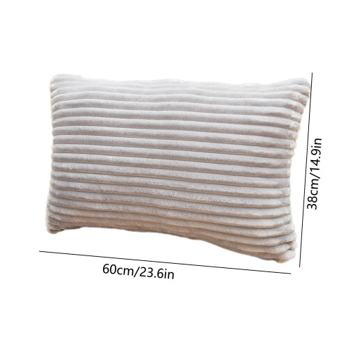 Housse de coussin en flanelle rayée 12x24 pouces 2
