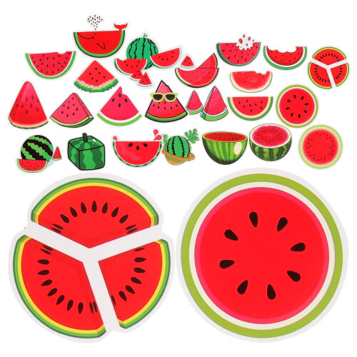 Watermelon Stickers Summer Party Fruit Decals 50 Pieces 2