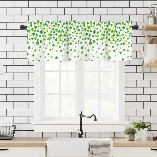 Κουρτίνες Shamrock Valance Green 54x18in Rod Pocket 2